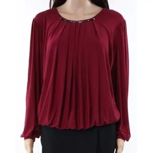 NWOT Embellished Neck Top